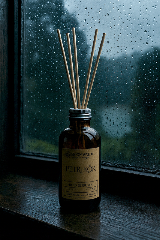 Petrichor - /ˈpetrīˌkôr/ - The Smell of Rain - REED DIFFUSER Moon Water Apothecary