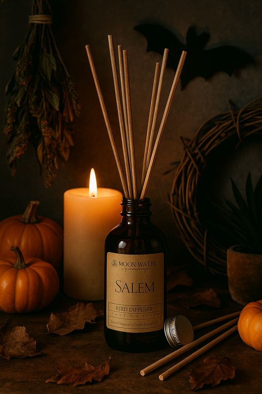 SALEM - REED DIFFUSER, REED DIFFUSER -- Vetiver, Clove, Patchouli & Cinnamon