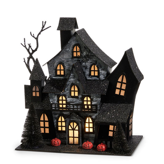 Lighted Black Haunted Halloween House Quirks!