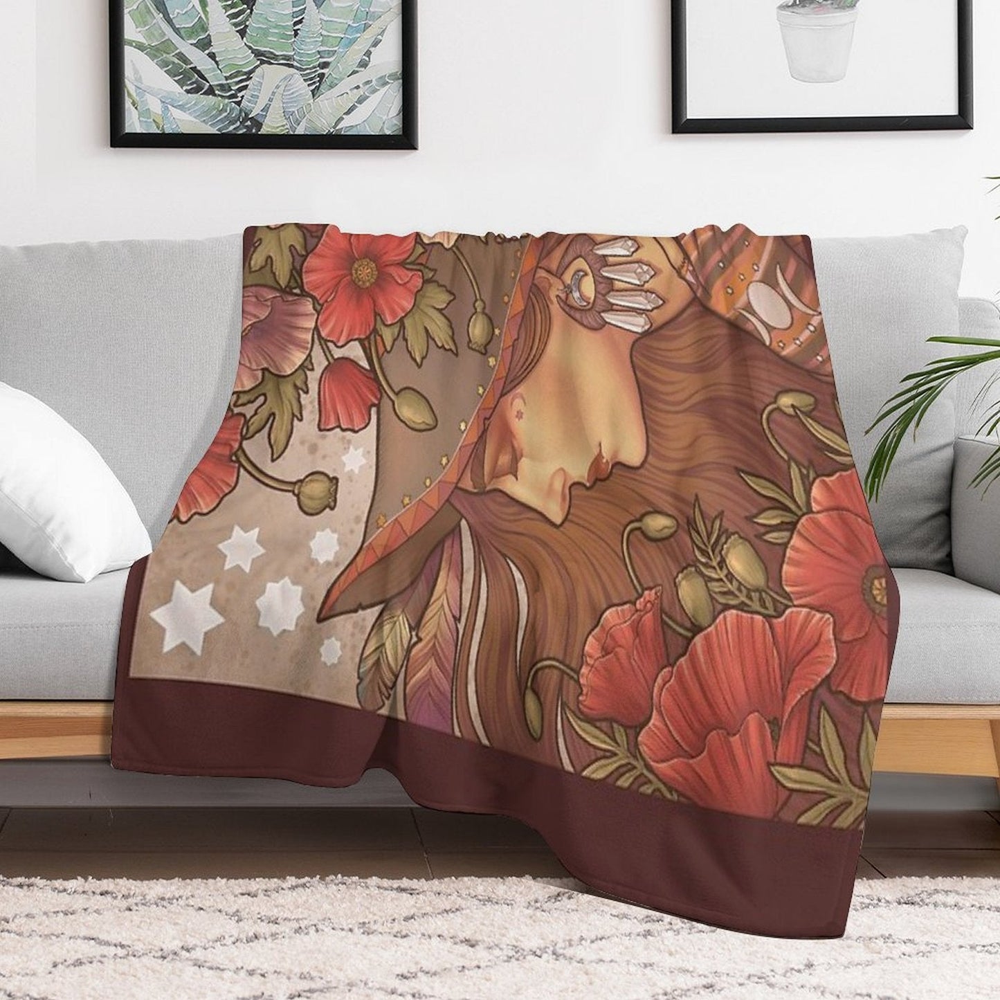 POPPY WITCH Throw Blanket