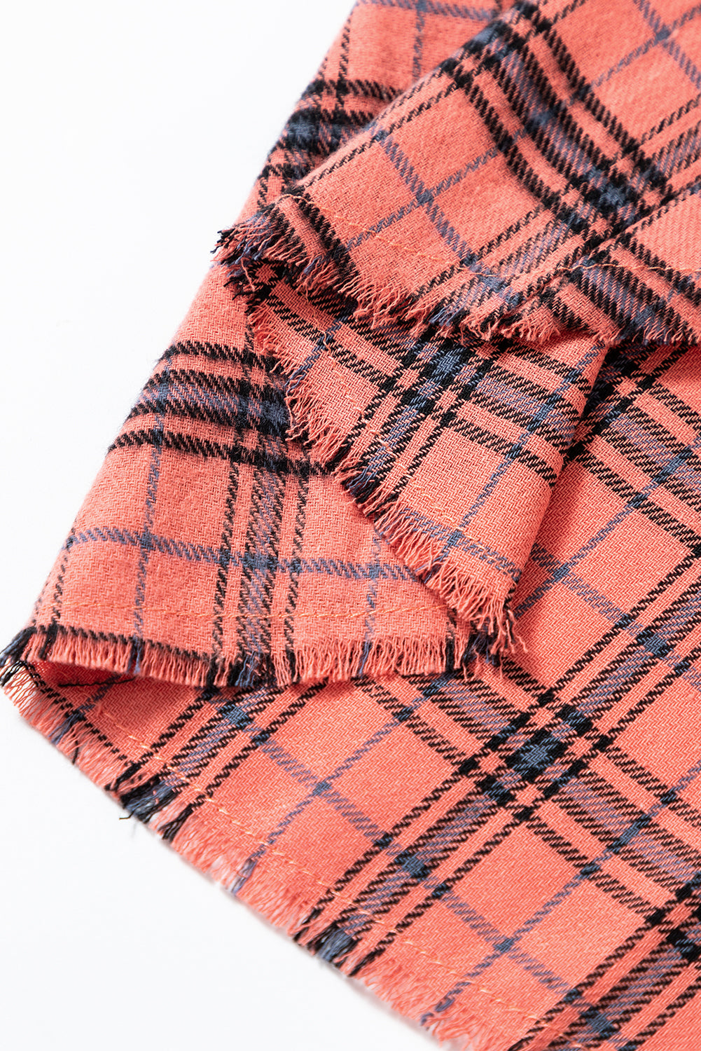 Plaid Long Sleeve Button Down Collared Shirt Shewin