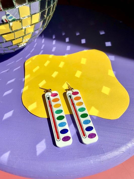 Watercolor Palettes Acrylic Statement Earrings Quirks!