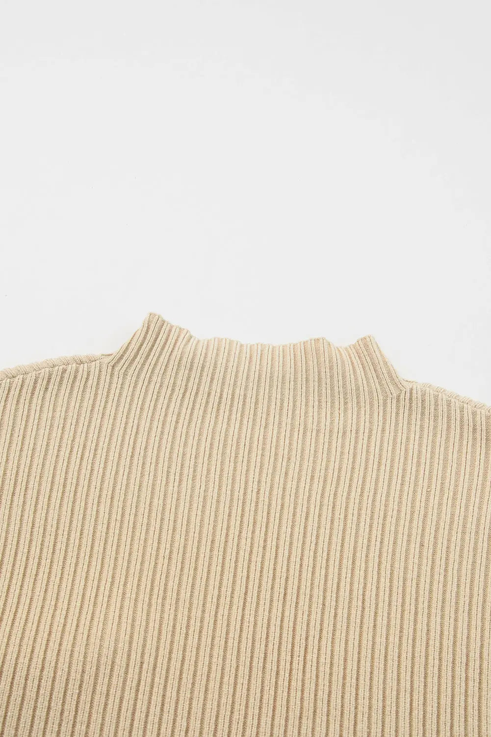 Gold Flame Patch Pocket Ribbed Knit Short Sleeve Sweater Shewin