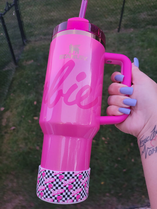 BarbieCheckeredPink Silicone Boot Bumper Sleeve