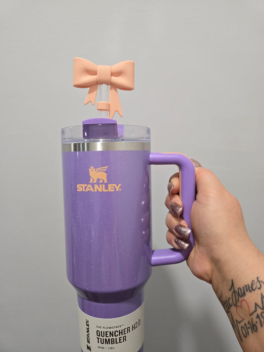 Periwinkle Logo Bow Strawtopper THE SALTY CHIC