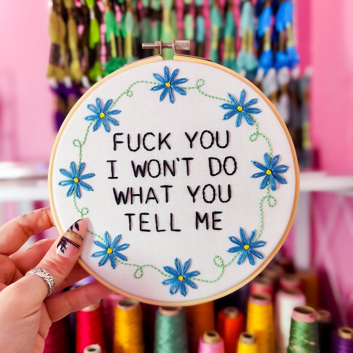 RATM Embroidery Kit - Fuck you I won't do what you tell me