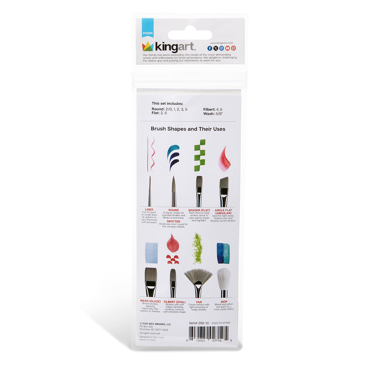 Studio Golden Nylon Brush Set - 10 Pieces
