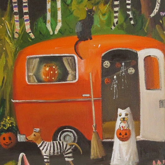 The Dogs Of Halloween Art Print - 8.5" X 11" Quirks!