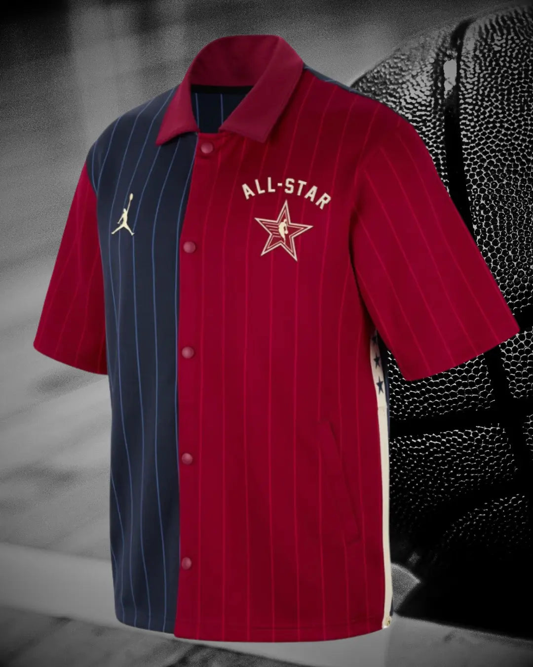 2024 NBA ASG Showtime Jacket by Jordan – Pinstripe Velvet of East vs. West Soul Creative Freedom Collective