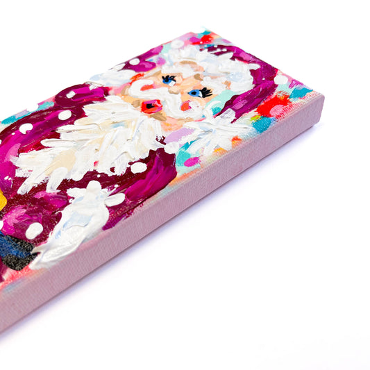 Burgundy Vintage Santa Claus Original Painting Quirks!