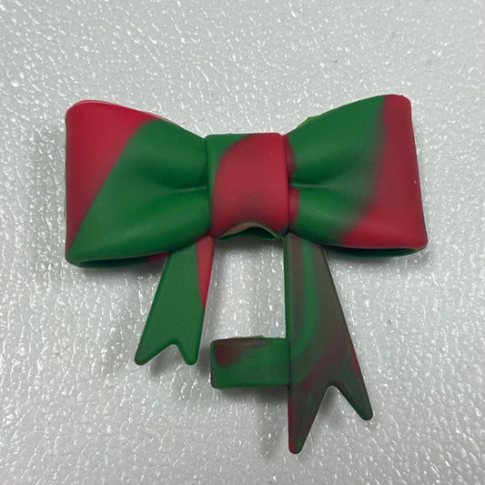 10MM ChristmasMix Silicone Bow Strawtopper