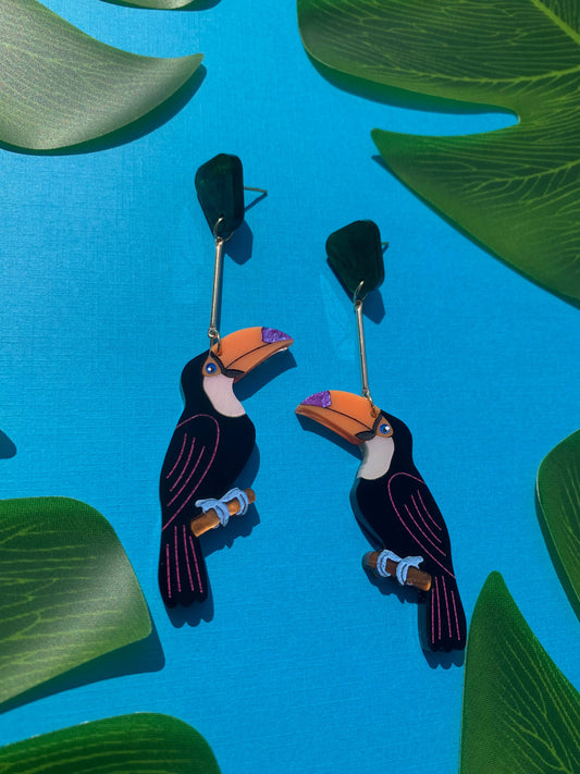 Toucans Acrylic Earrings Quirks!