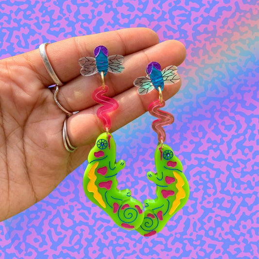 Chameleons Acrylic Earrings Quirks!