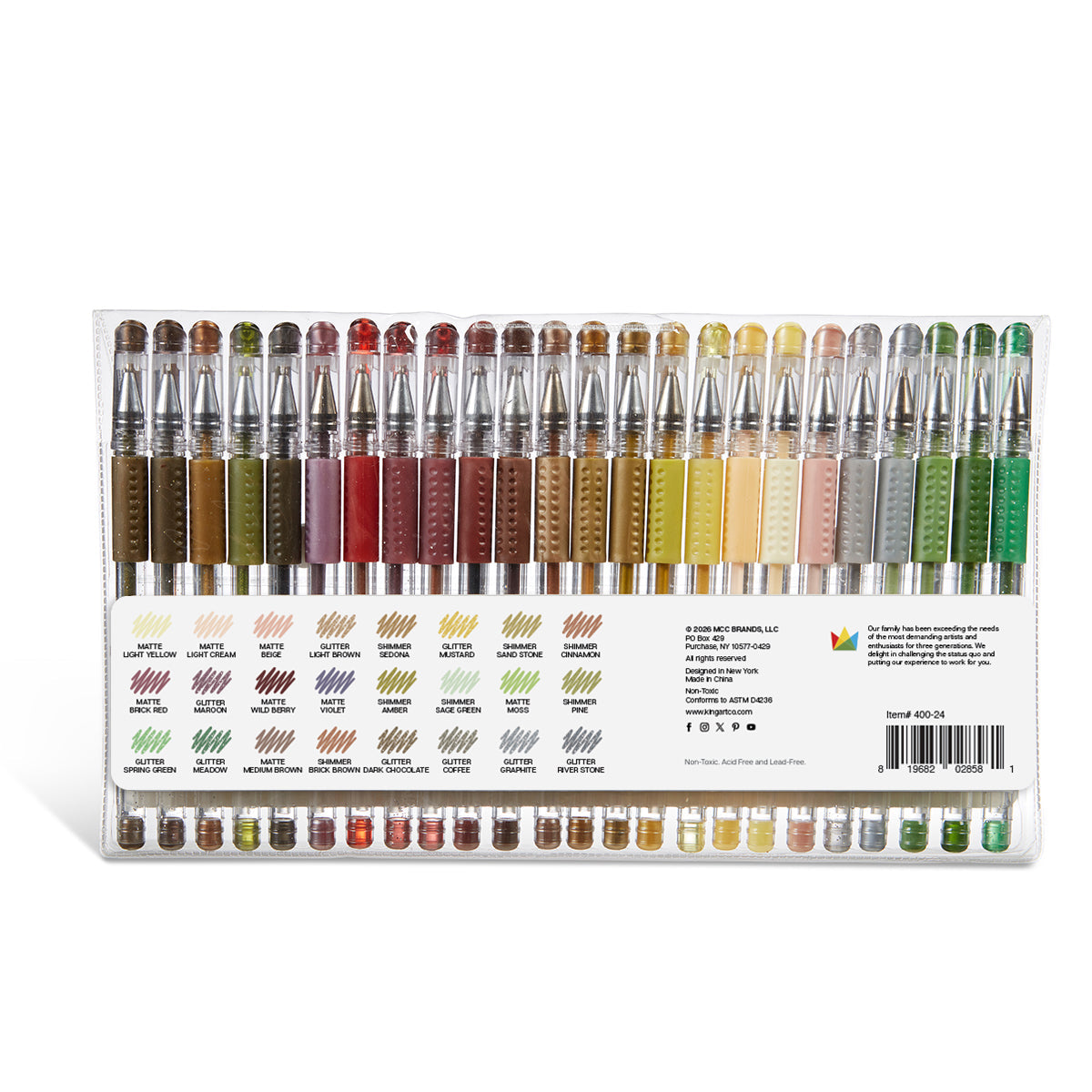 Gel Pens 24 Earth Tone Colors