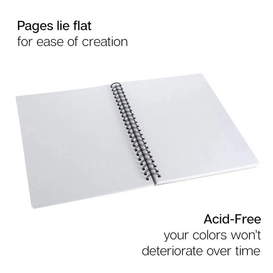 Mixed Media Sketchbook - Side Spiral - 9” x 12” - 60 Sheets