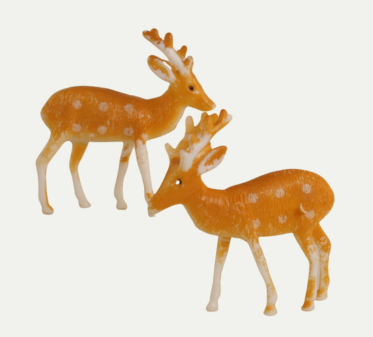 Retro Plastic Reindeer 1.5" - 4pcs Quirks!