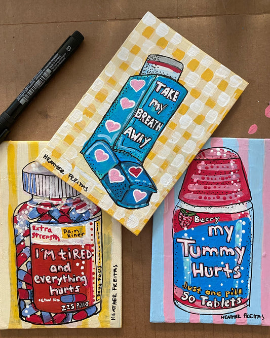 Take My Breath Away Inhaler ( Original Painting ) Heather Freitas