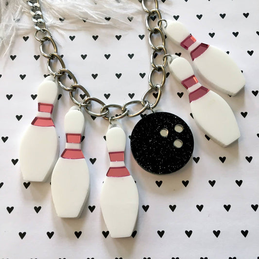 Bowling Pins And Ball Charm Necklace Quirks!