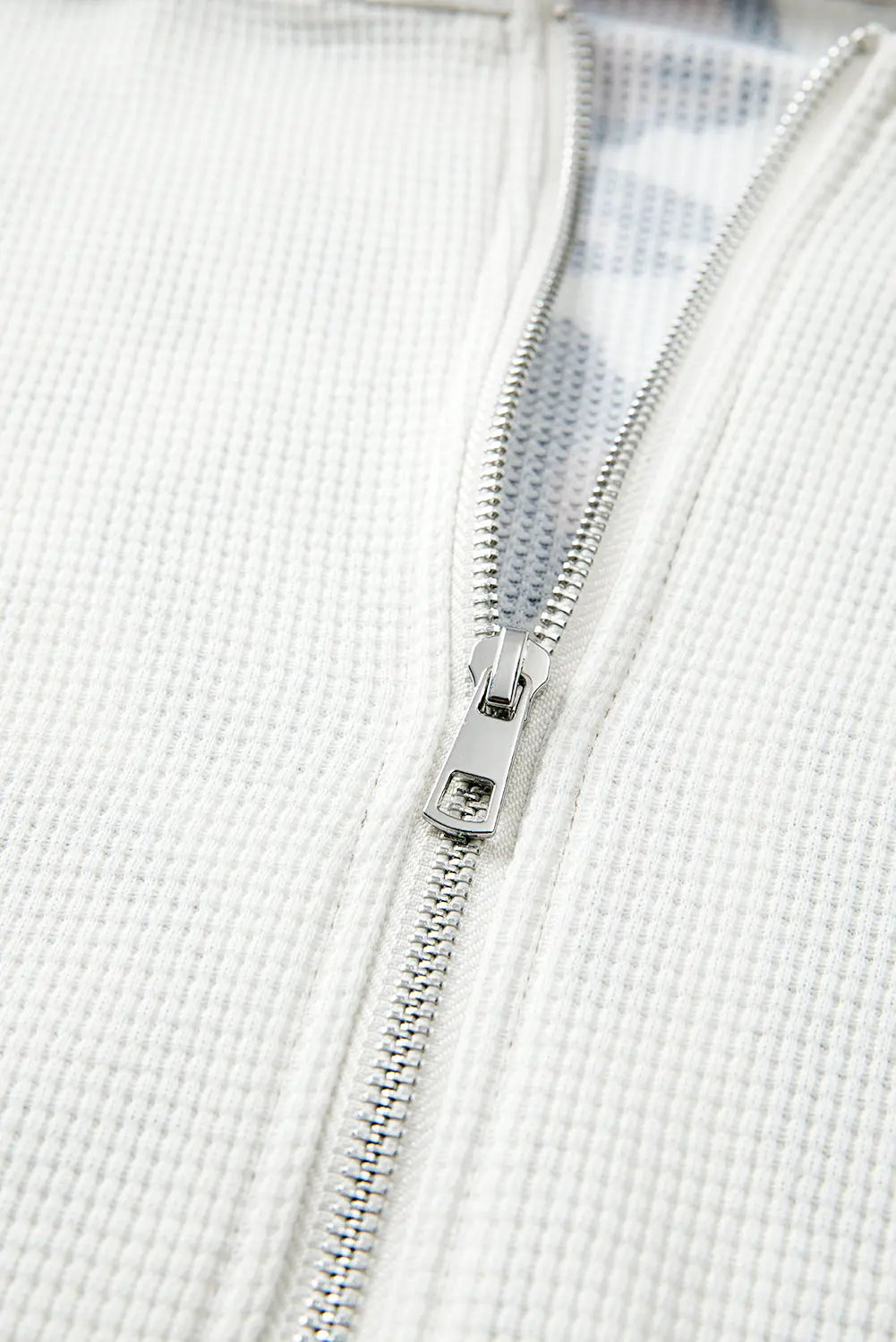 Apricot Leopard Mixed Texture Patchwork Zip Up Drop Shoulder Hoodie Shewin