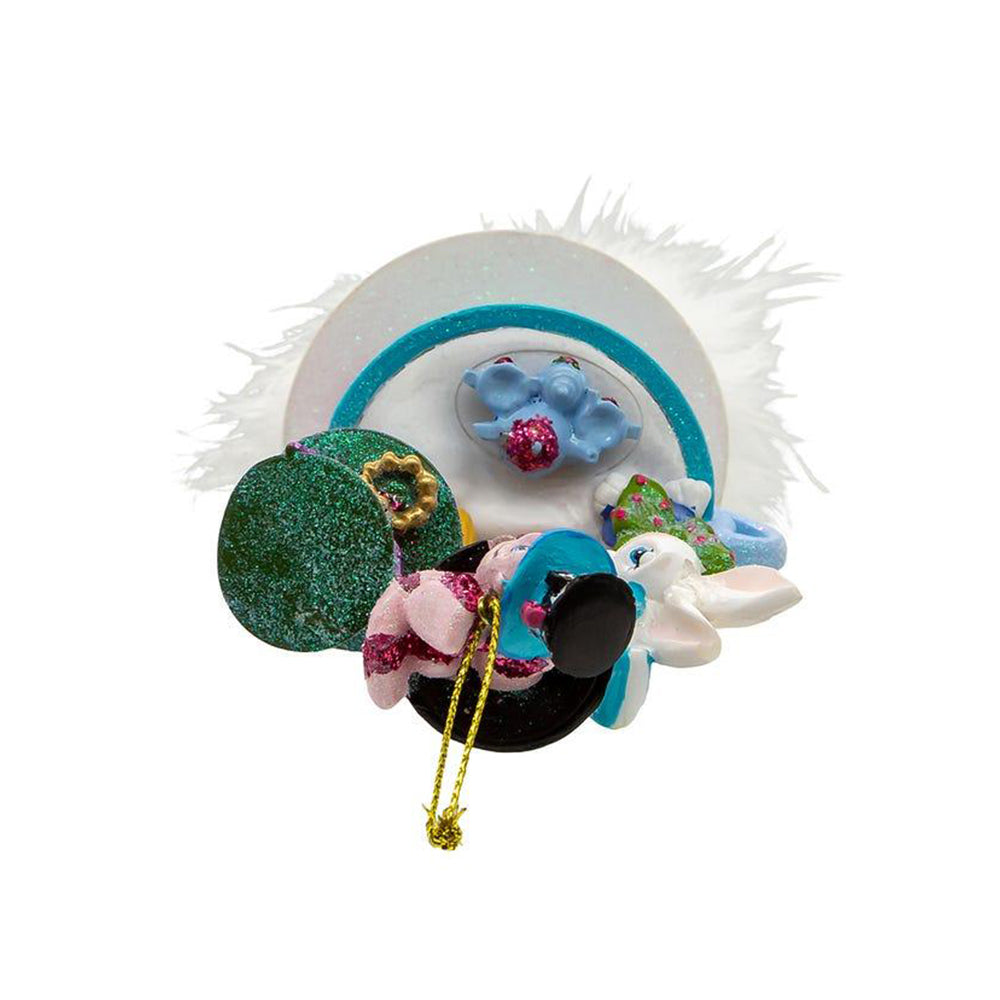 6.25" Holly Hats™ Alice & Friends Tea Party Hat Ornament by Kurt Adler