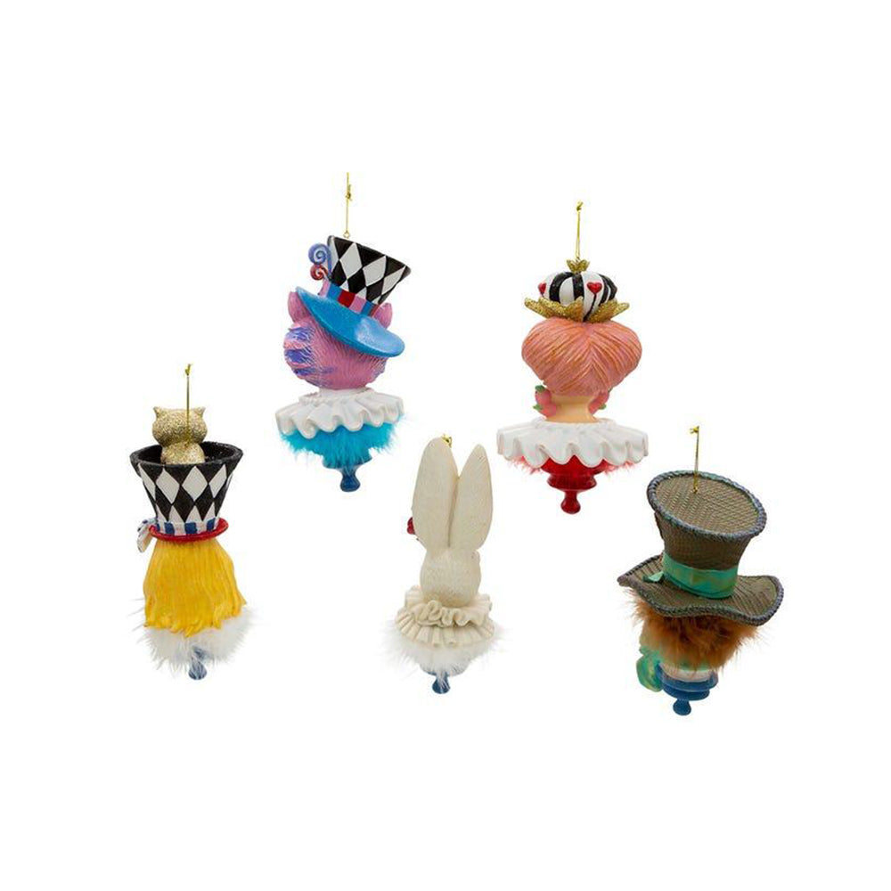 6" Holly Hats™ Alice In Wonderland Hat Ornament Set, 5 Piece Set by Kurt Adler