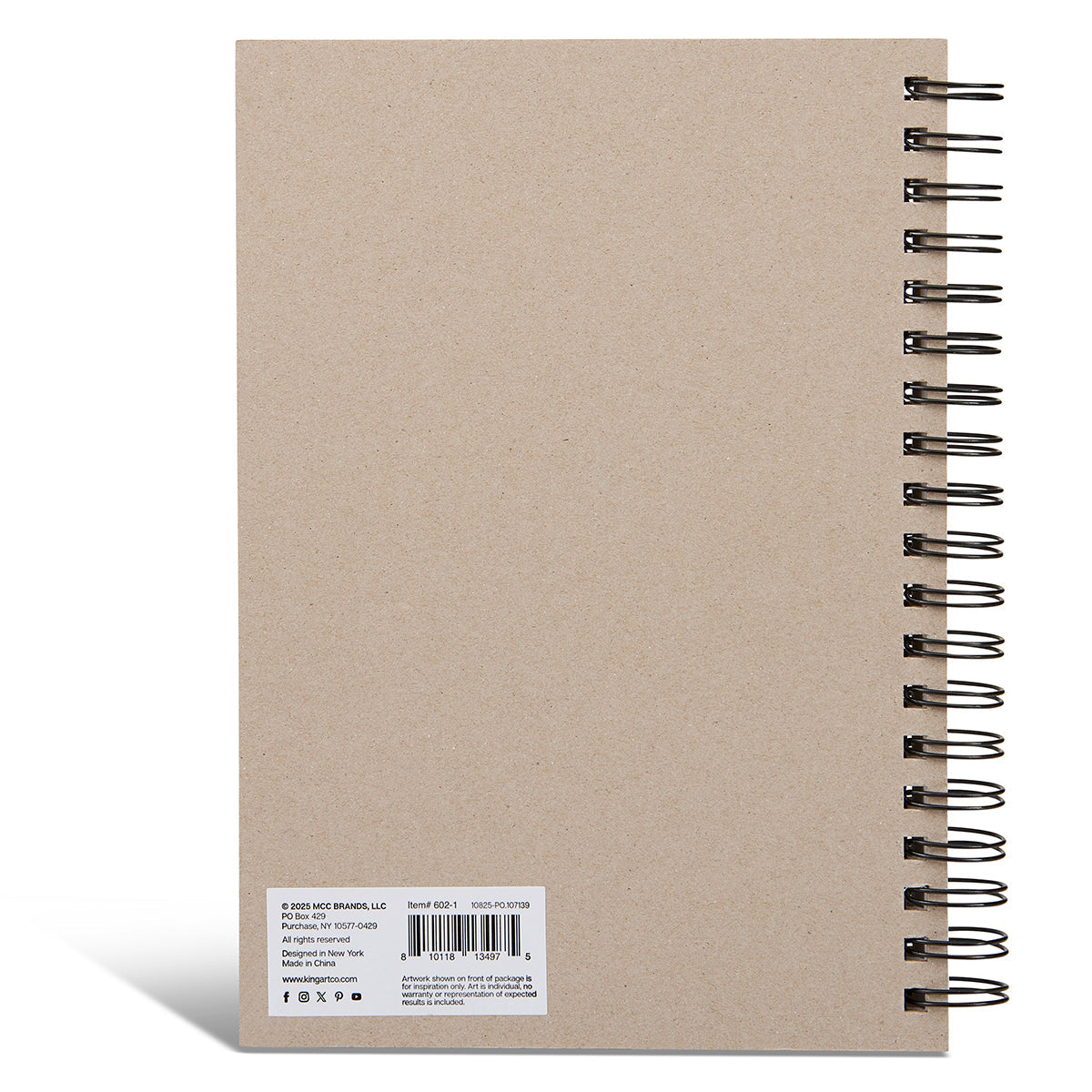 Mixed Media Sketchbook - Side Spiral - 7” x 10” - 60 Sheets
