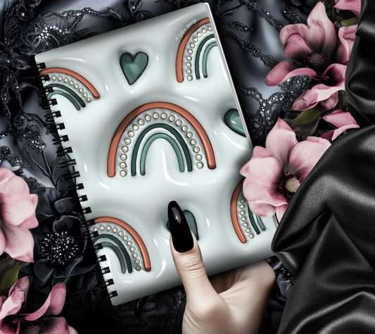 Retro Rainbows & Hearts Reusable Sticker Book, Kid Friendly Solution for Sticker Organization Gothic Garage