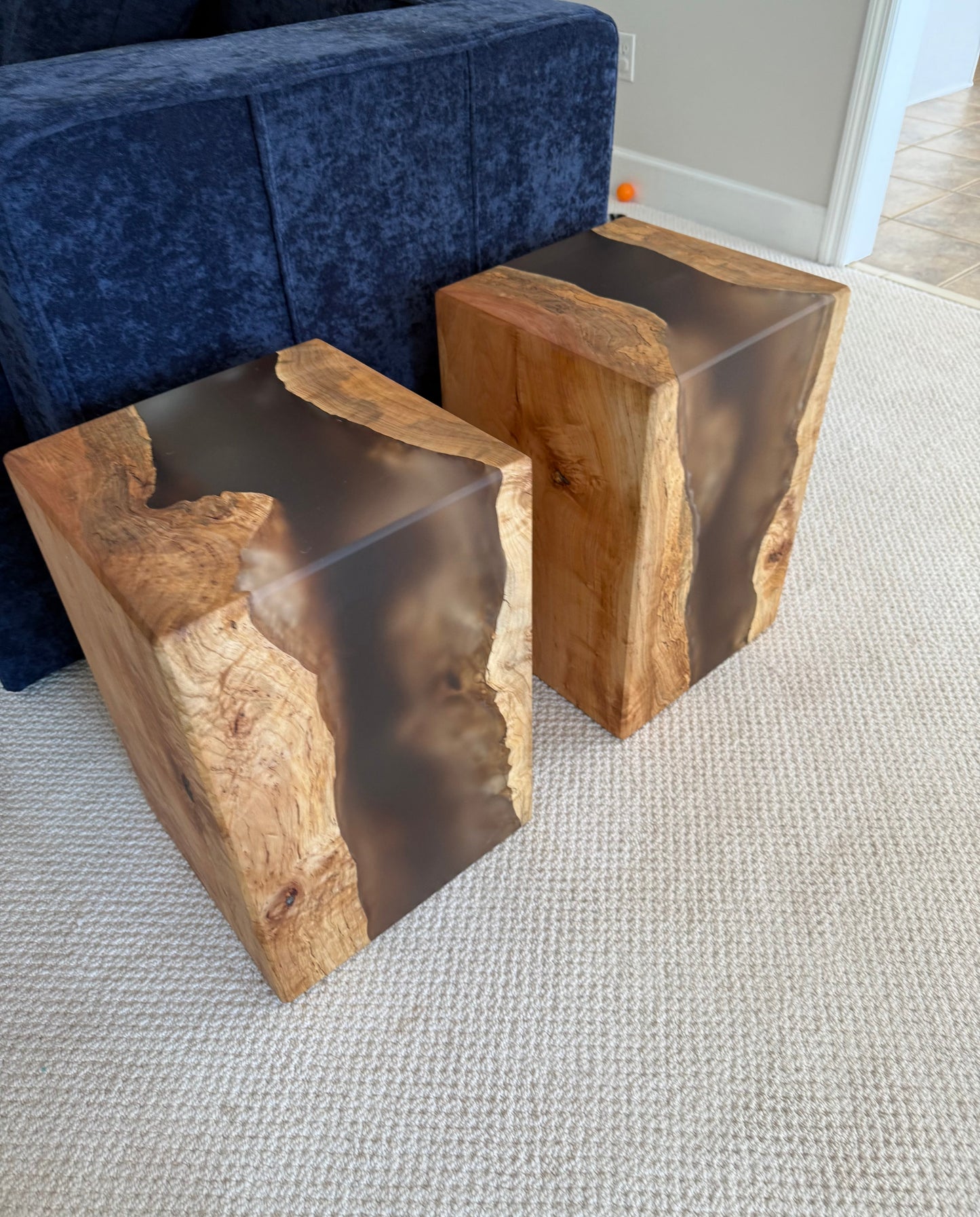 Two Chunky End Tables