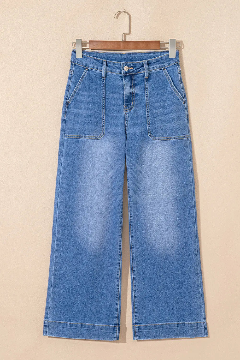 Breen Cropped High Rise Wide Leg Jeans Shewin