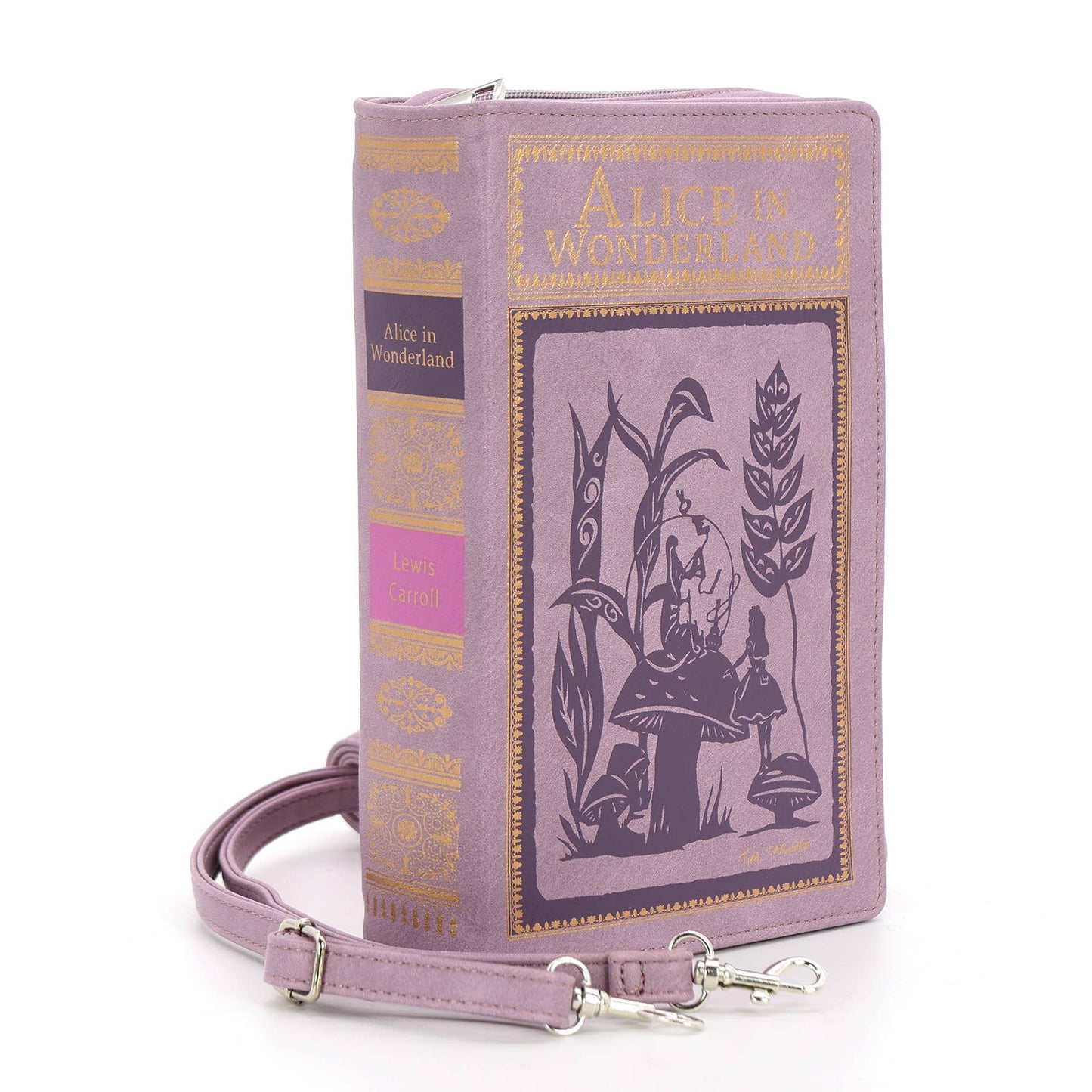 Alice in Wonderland Book Handbag - LAVENDER