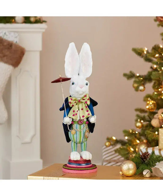 18"HOLLYWOOD WHITE RABBIT NUTCRACKER Quirks!
