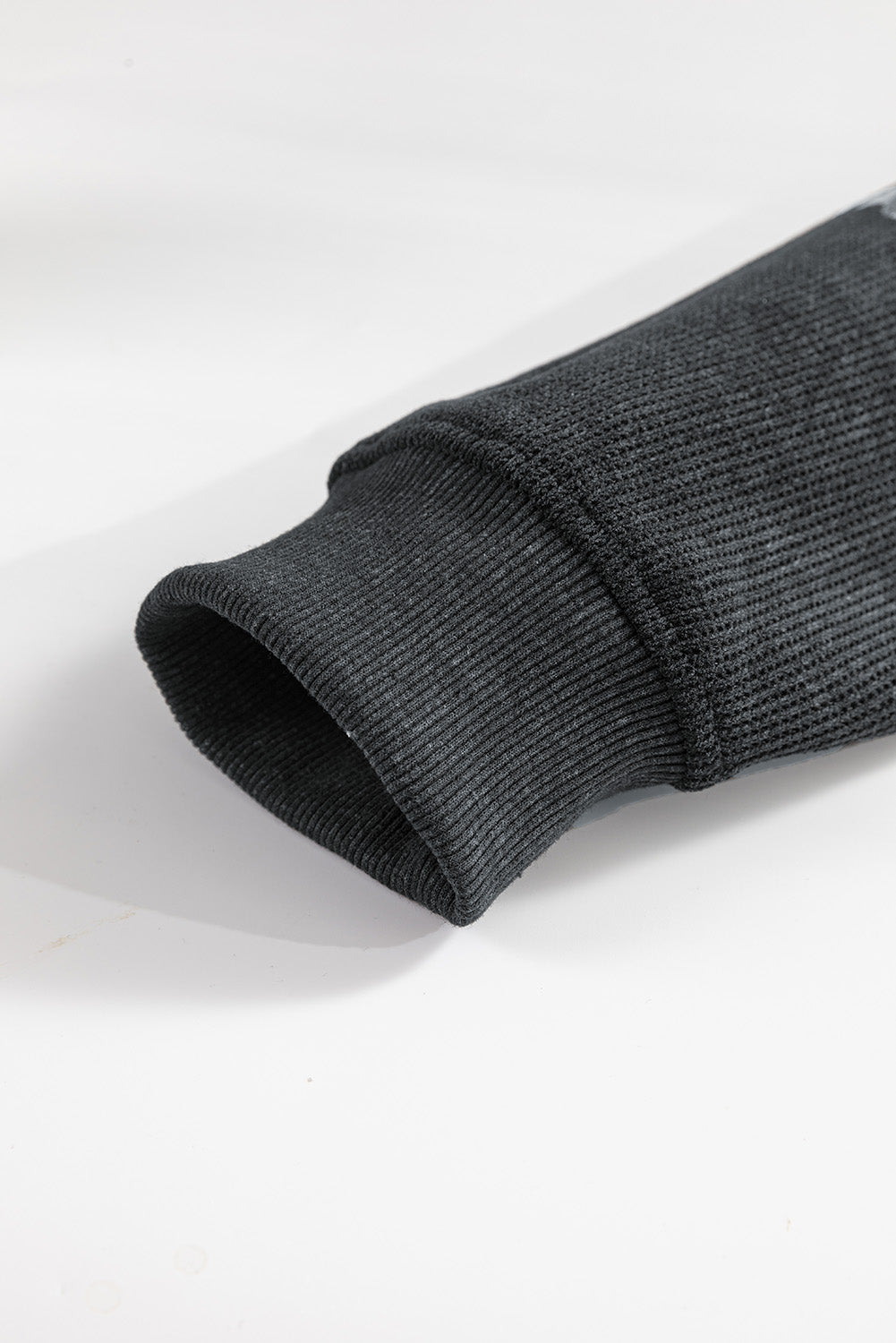 Black Halloween Ghost Corded Crew Neck Loose Sweatshirt Shewin