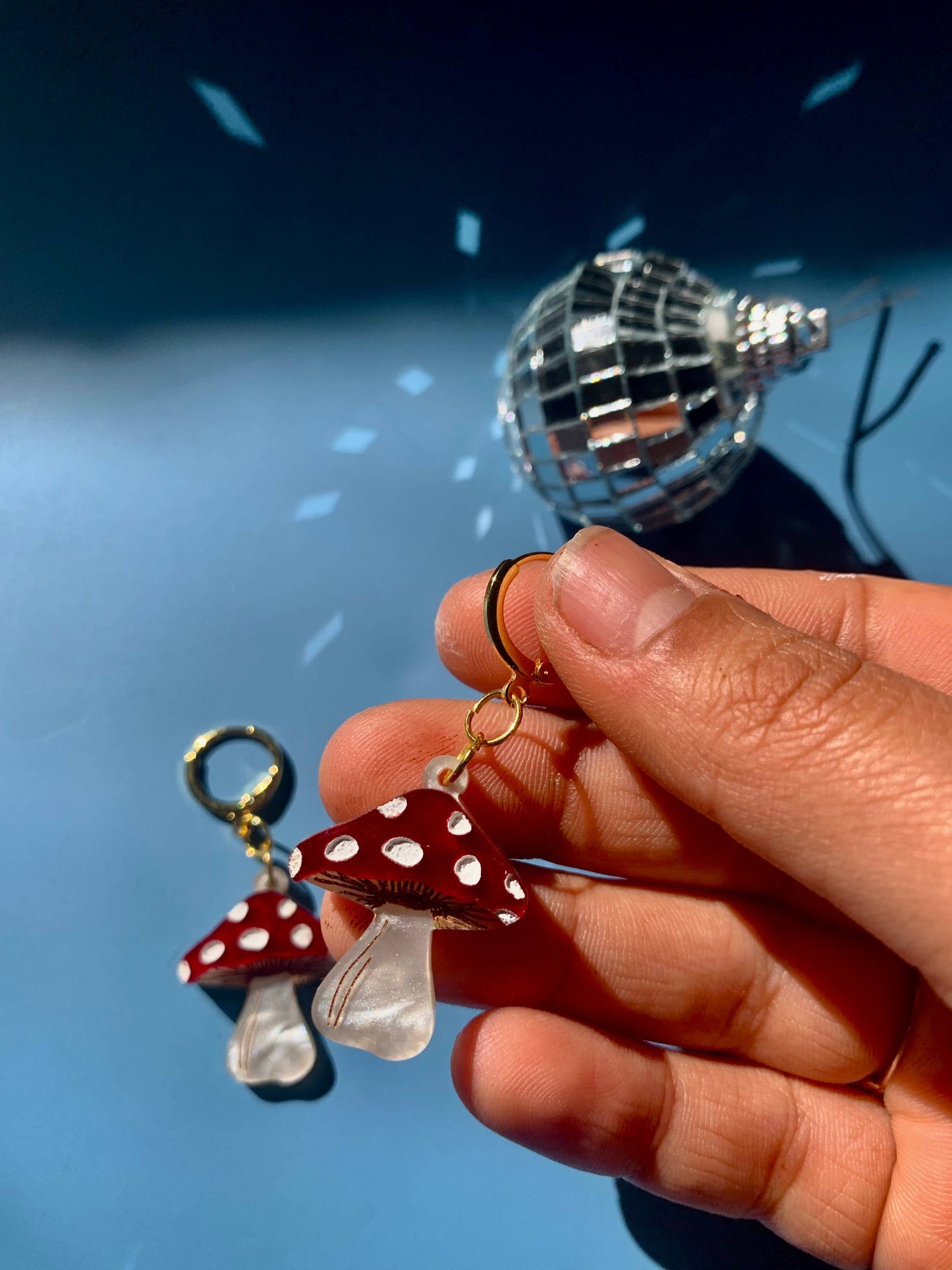 Mini Mushrooms Acrylic Statement Earrings Quirks!