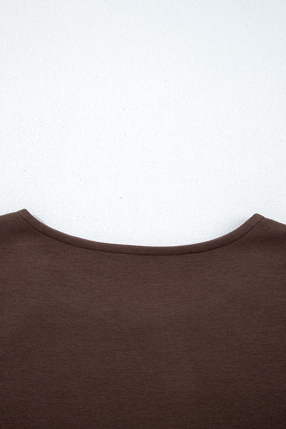 Coffee Knit Top Patchwork Pleated Half Sleeve Long Dress