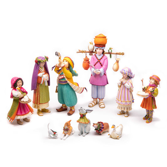 Nativity Manger Accessory Figures Set by Patience Brewster Quirks!