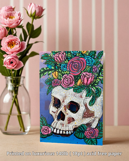 Floral Skull - Greeting Card / Fine Art Print