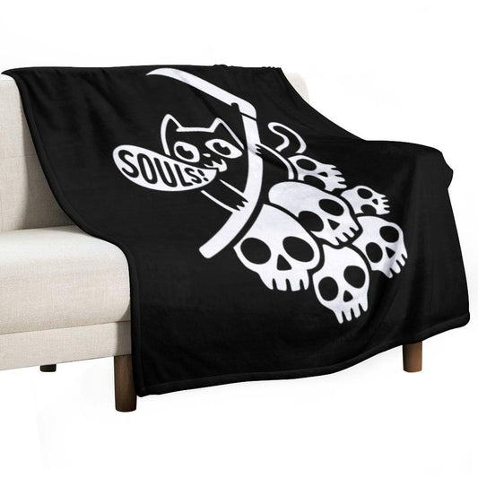 Cat Got Your Soul II Throw Blanket
