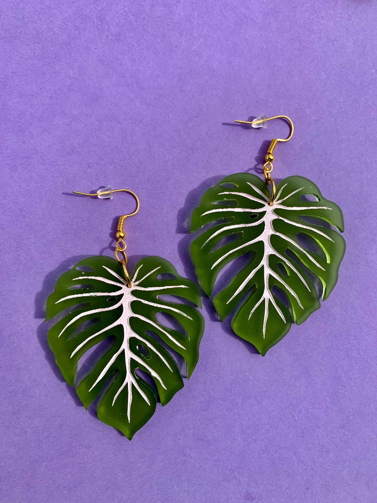 Monstera Leaf Acrylic Statement Earrings Quirks!