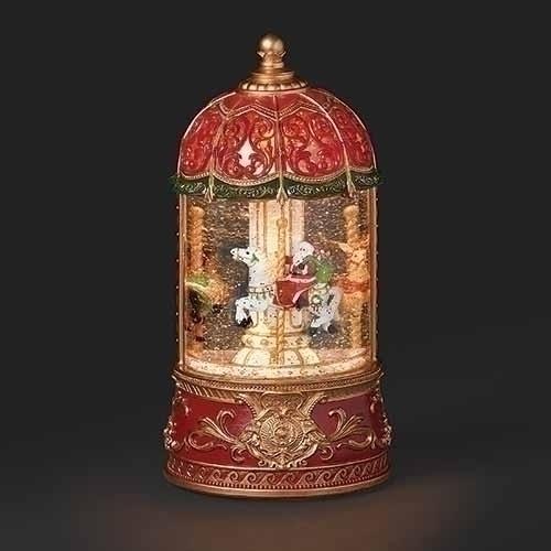 9" Musical LED Santa Carousel Swirl Quirks!