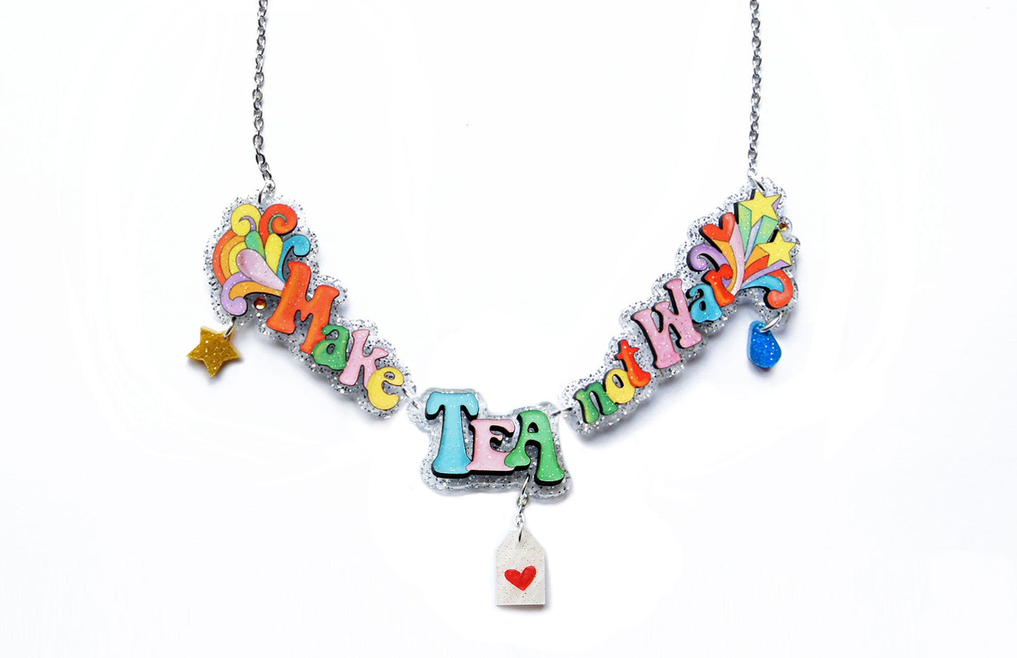 Make Music Not War Necklace by Laliblue