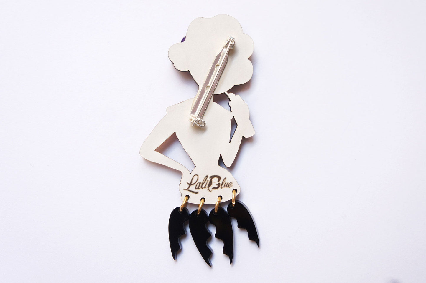 Vampire Bat Woman Brooch by Laliblue