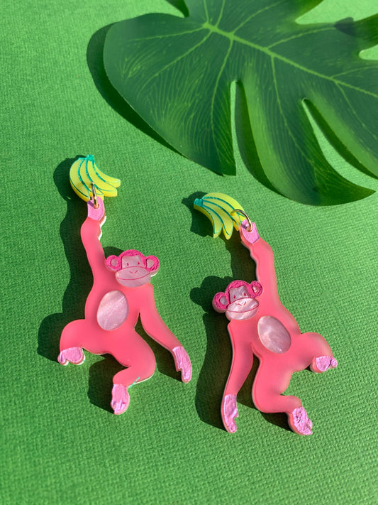Monkey Business Acrylic Earrings Quirks!