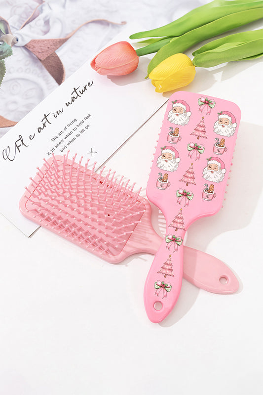 Pink Christmas Cute Hair Cushion Comb