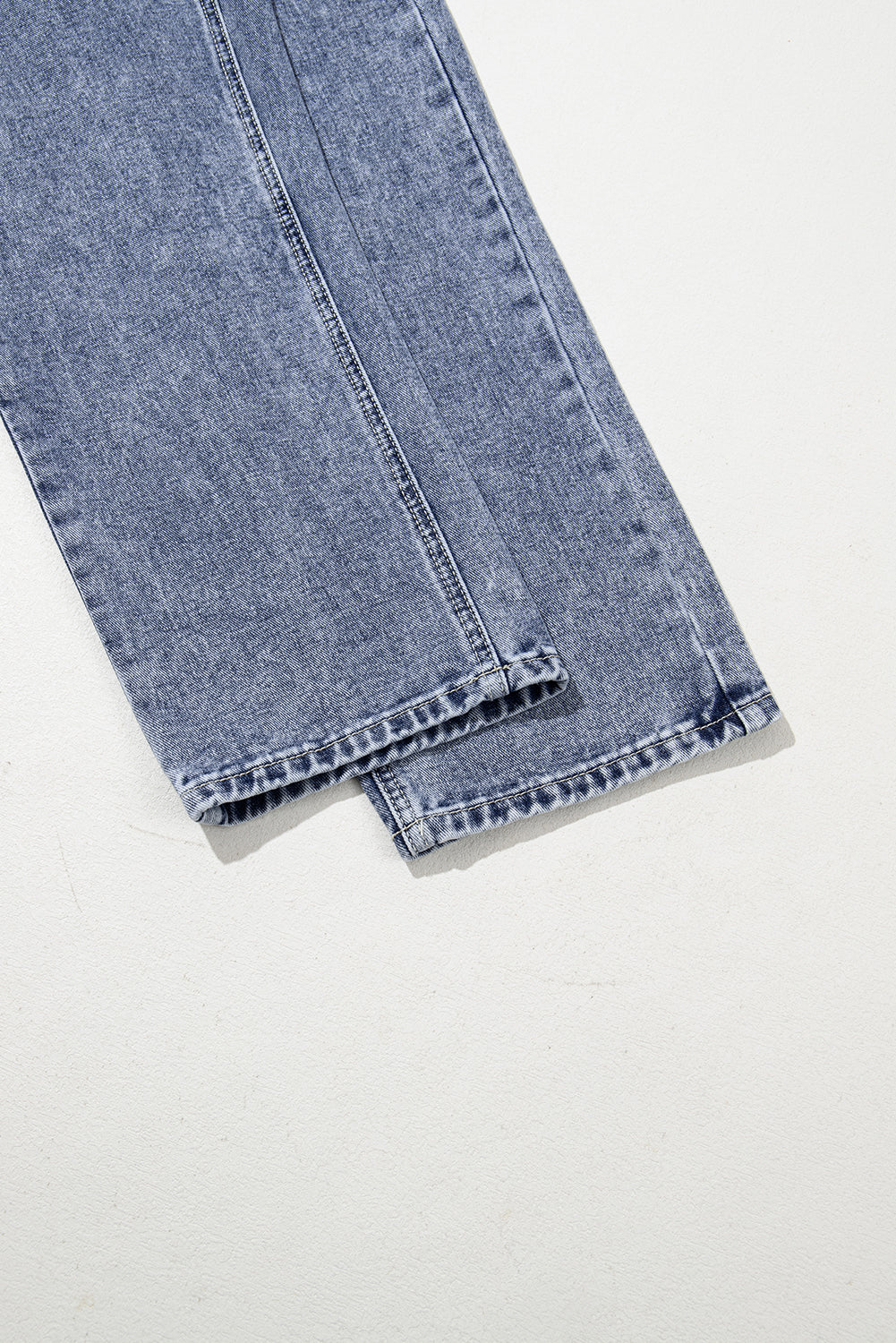 Sail Blue Straight Leg Pockets Denim Bib Overall Shewin