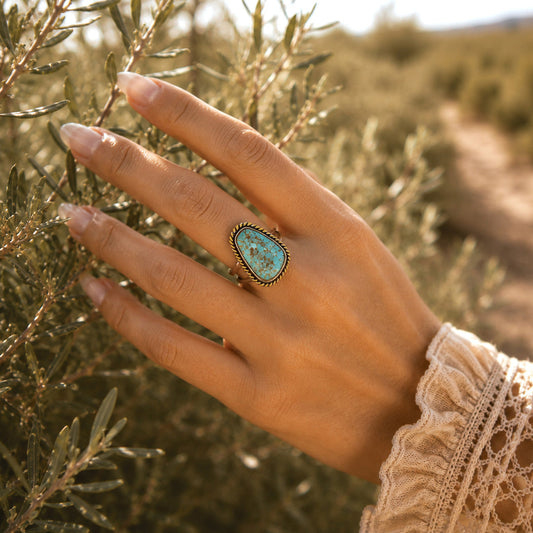 Roped Turquoise Ring
