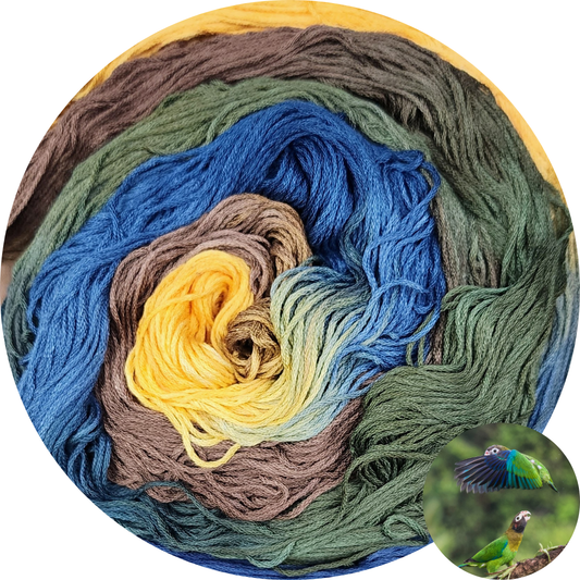 Brown-Hooded Parrot - Flower Silk Special Edition Colorway