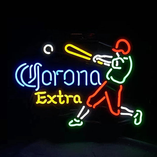 Corona Extra Baseball Player Neon Signs Light Neon Signs Land