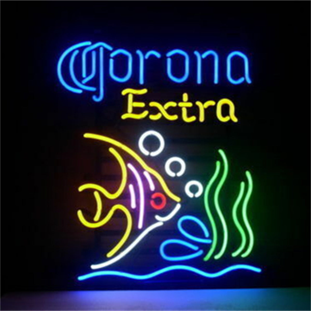 Corona Extra Beer and Seafood Tropical Fish Neon Sign Light Neon Signs Land
