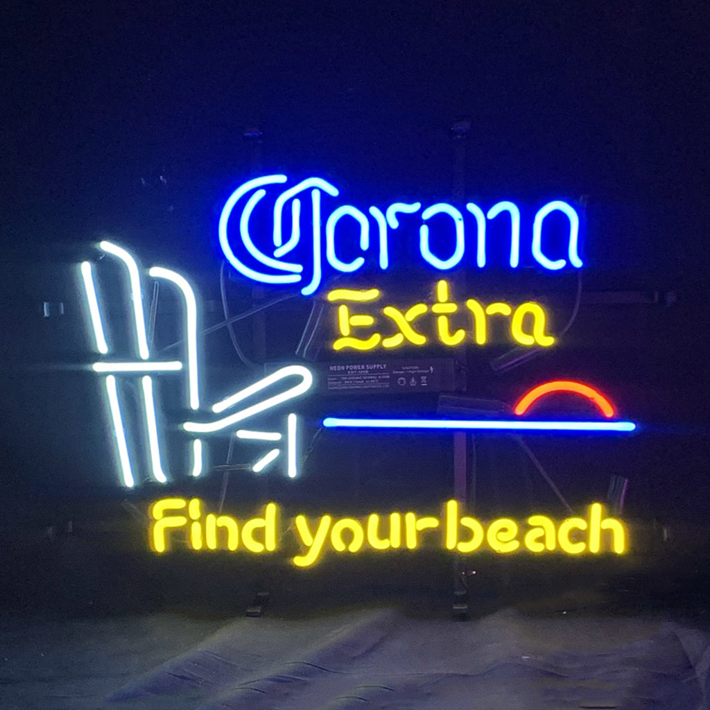 Corona Extra Find Your Beach Neon Sign Light Neon Signs Land