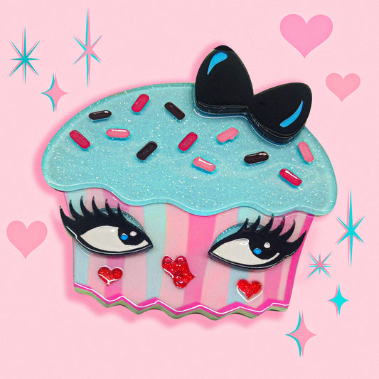 Cupcake Cutie Brooch by Miss Fluff x Lipstick & Chrome